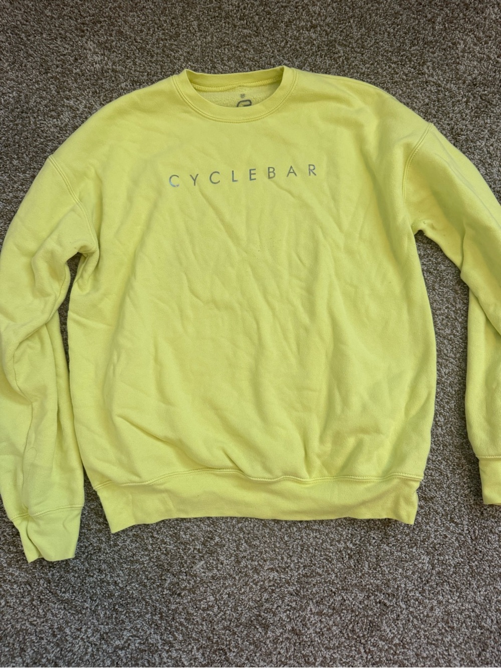 Cyclebar Men's Crewneck Sweatshirt in Lemon Yellow